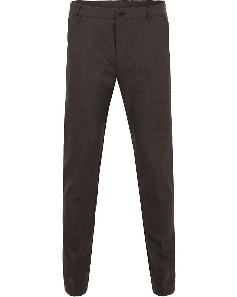 hugo heldor flannel trousers brown Godt Salg gqpm1